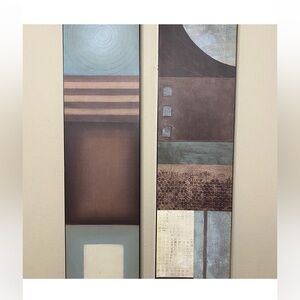 Abstract Wall‎ Art Panels, Modern Geometric Design, Set of 2 JCPenney **DEFECT**